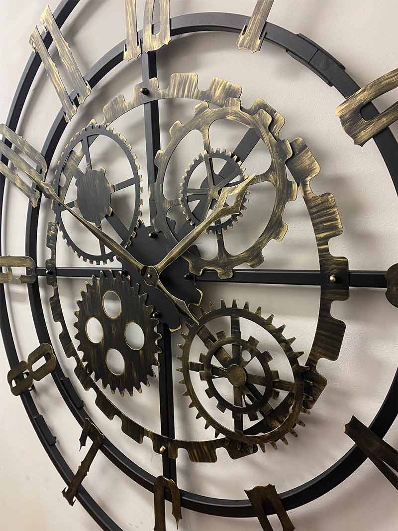 Фото часов Настенные часы Династия 07-027 Большой Скелетон Арабский Патина-2