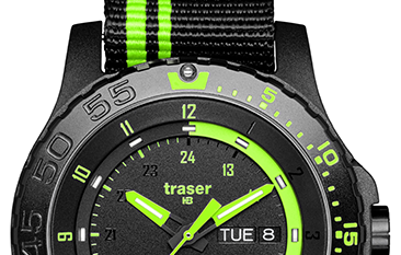 Фото часов Мужские часы Traser P66 Green Spirit текстильный черно-зеленый 105542