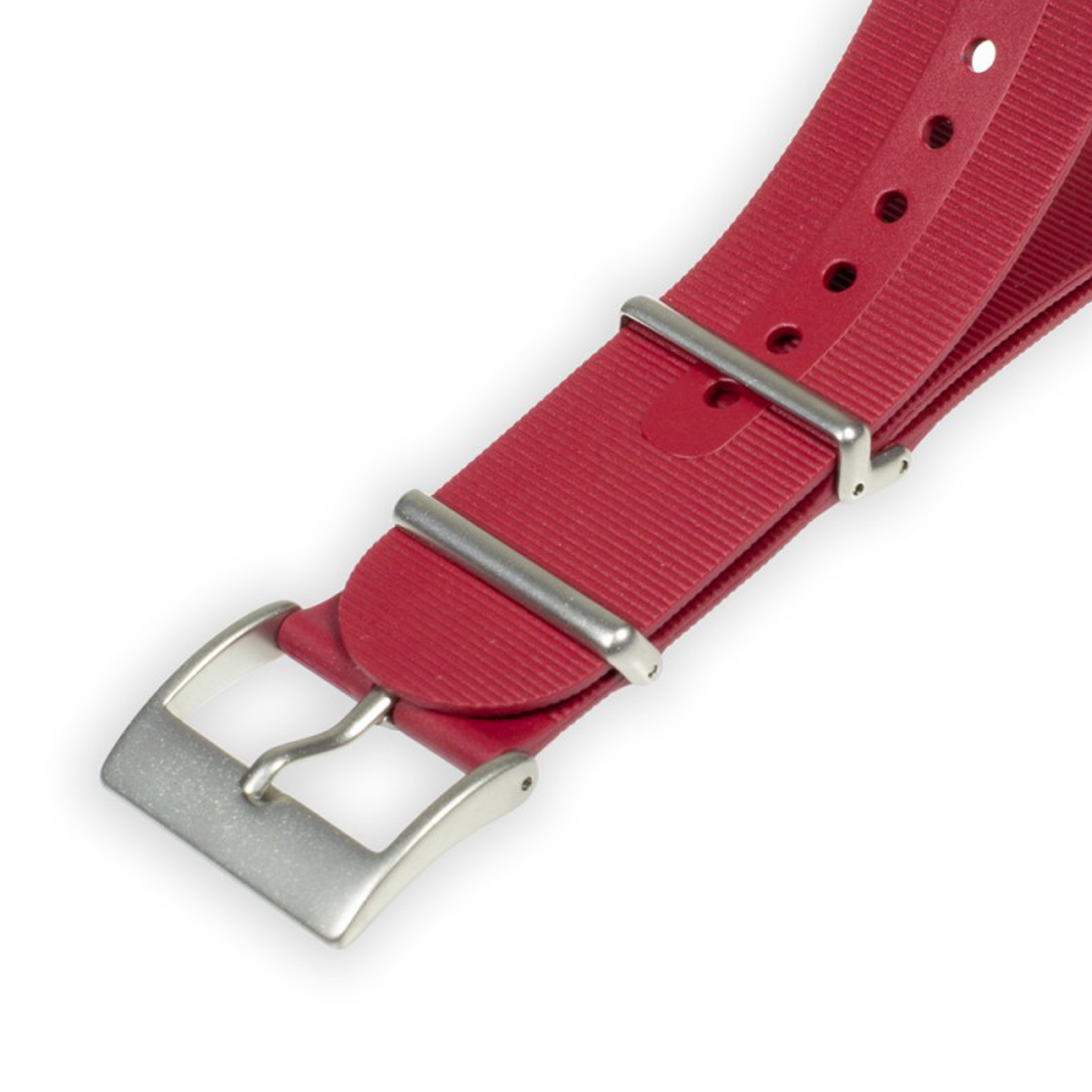 Ремешок Bonetto Cinturini НАТО каучуковый красный 22 мм - 328422 Ремешки и браслеты для часов