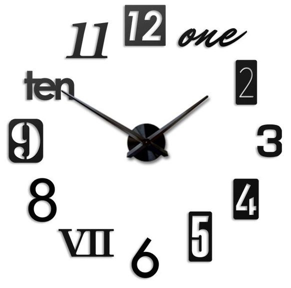 Фото часов Настенные часы 3D Decor Number Premium B 014027b-50 50см