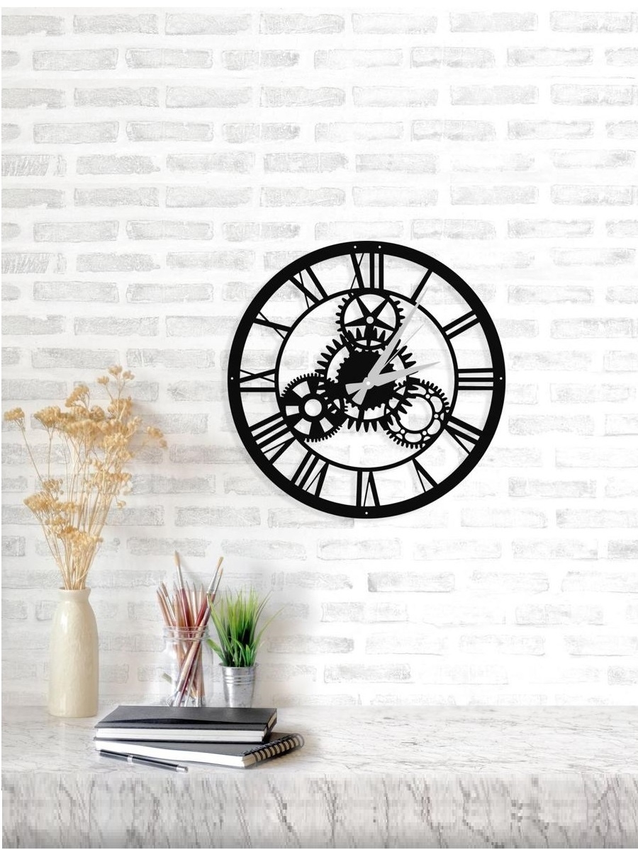 Фото часов Настенные часы GALAXY Skeleton Black, 46 см, из металла
            (Код: Galaxy Skeleton)