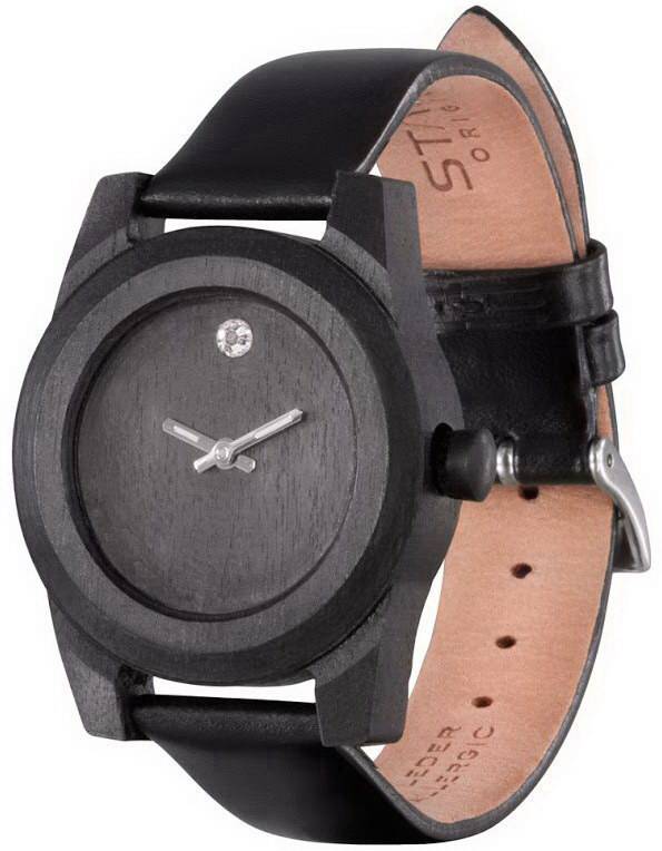 Фото часов Женские часы AA Wooden Watches Lady Blackwood Crystal W2 Black