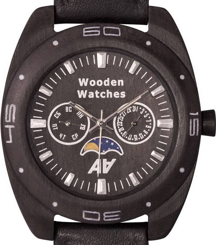 Фото часов Мужские часы AA Wooden Watches Moon Blackwood S2 Moon Black