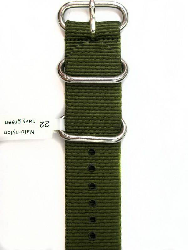 Ремешок nato-nylon-navy-green-22 Ремешки и браслеты для часов
