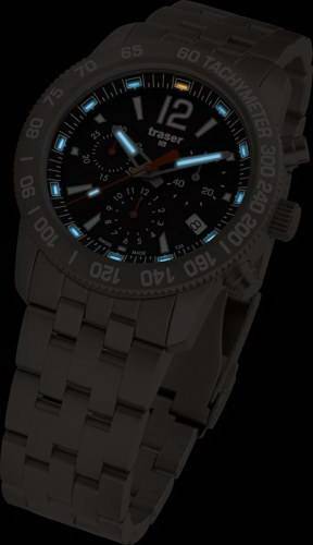 Фото часов Мужские часы Traser Chronograph Titan Blue (титан) 100307