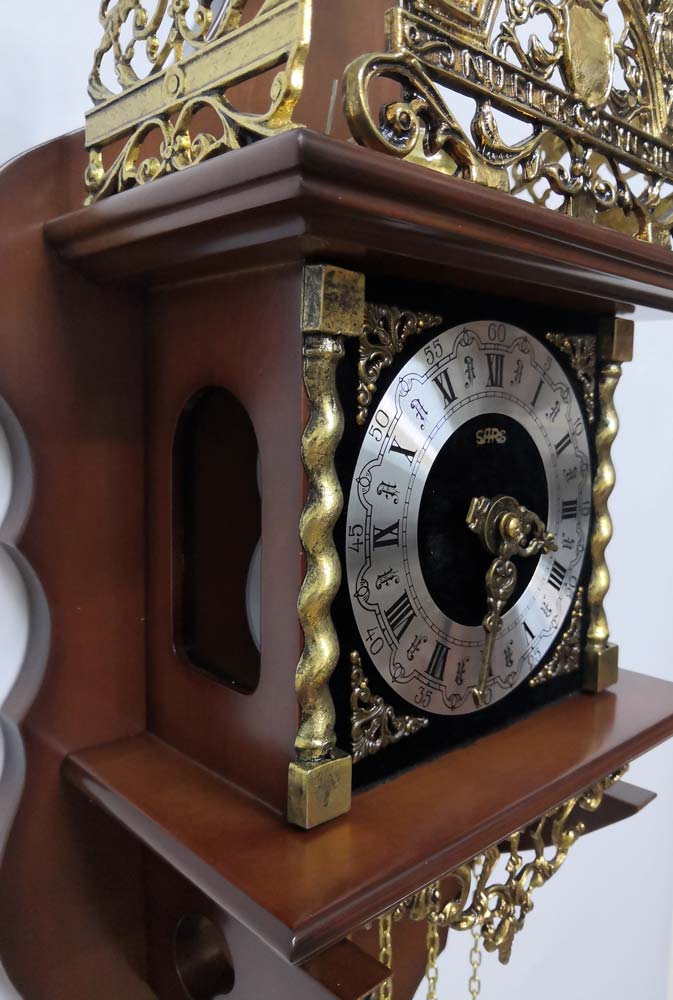Фото часов Настенные кварцевые часы SARS 5602-15 Walnut с боем и мелодией