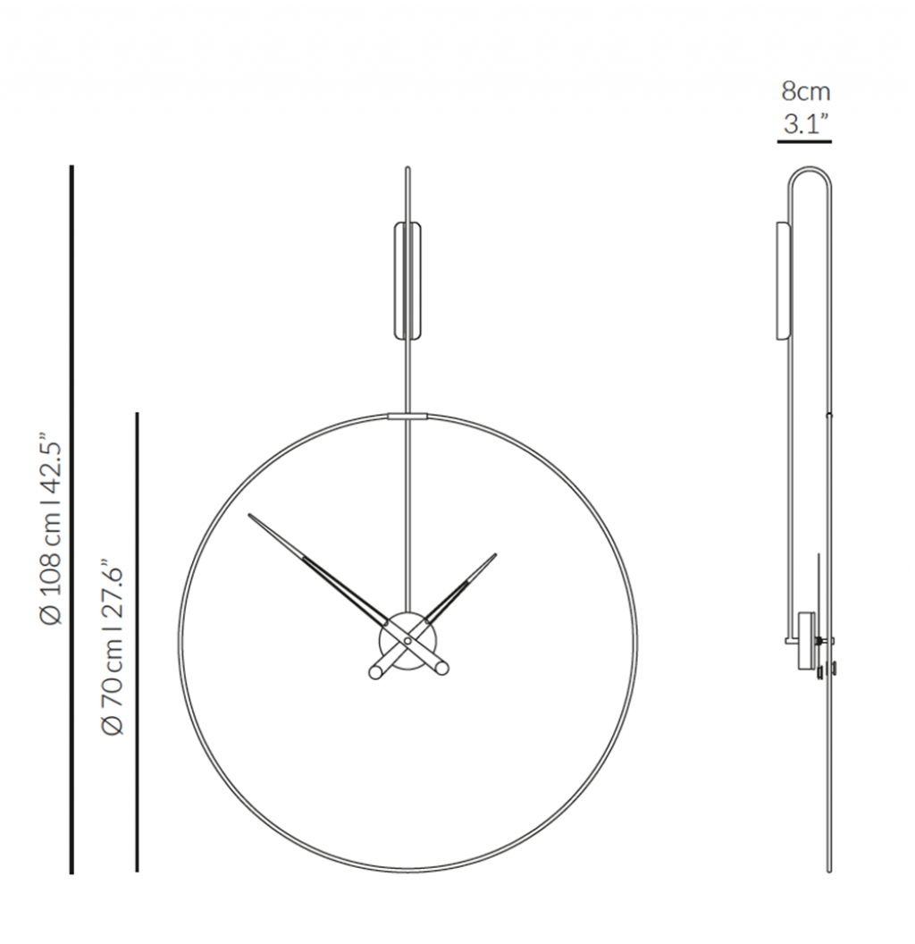 Фото часов Часы Nomon DARO T graphite/walnut, D=70cm, H=108cm