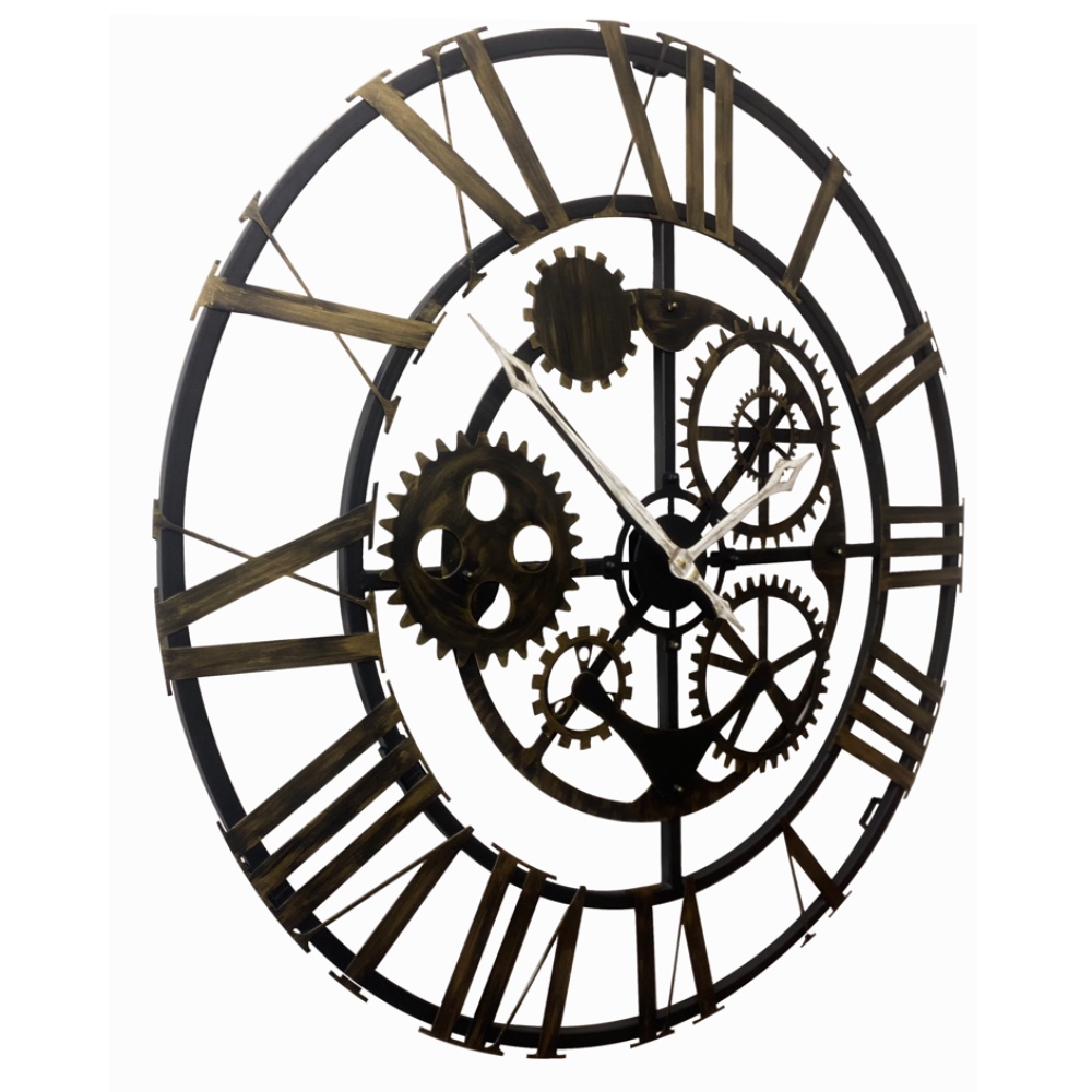 Фото часов Настенные часы Династия 07-021 Большой Скелетон Римский Патина-1