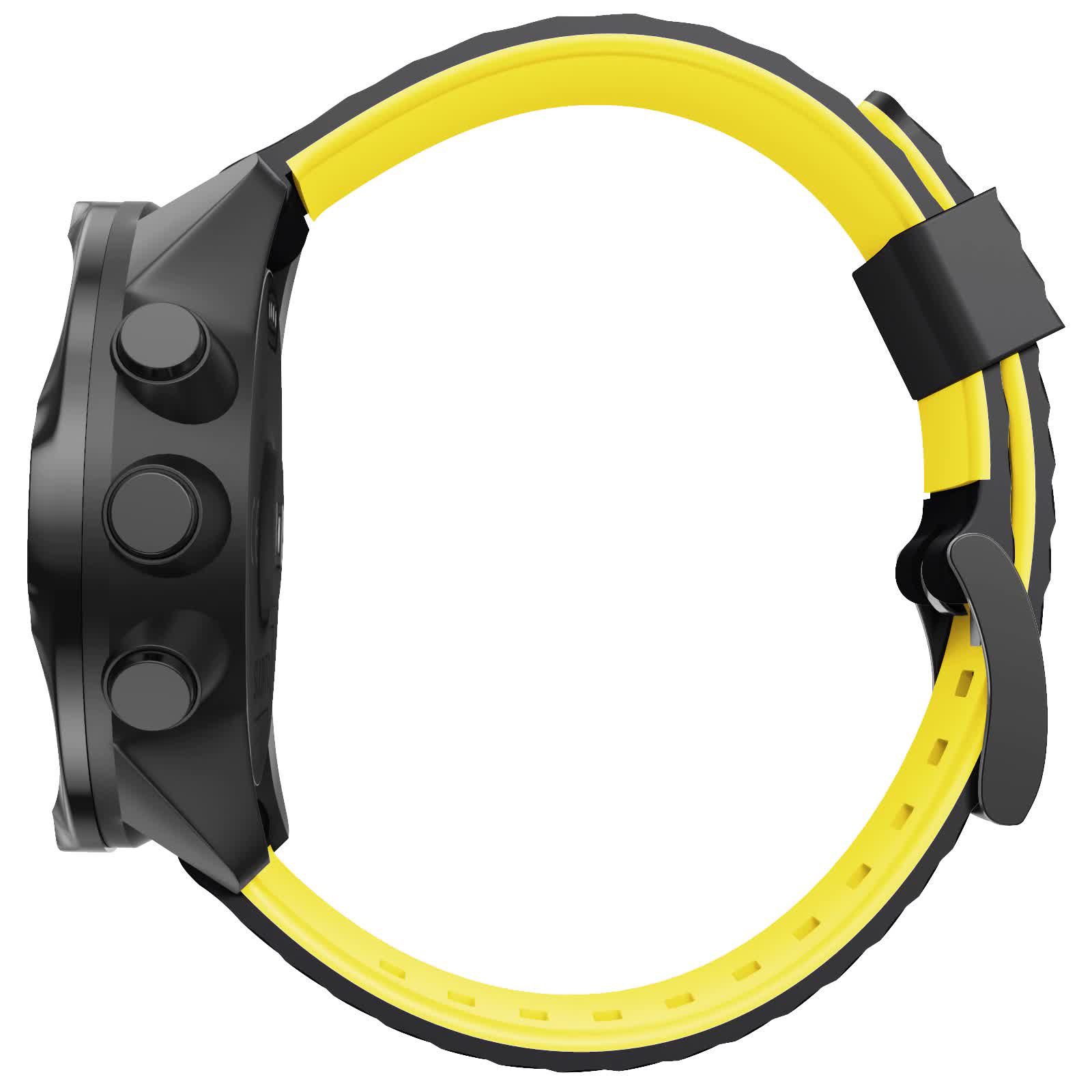 Ремешок для часов Suunto силиконовый SS050546000-noname-black-yellow (неоригинальный) Ремешки и браслеты для часов