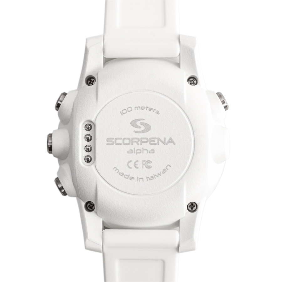 Часы/компьютер для погружений Scorpena Alpha белый S22021 Компьютеры для погружений