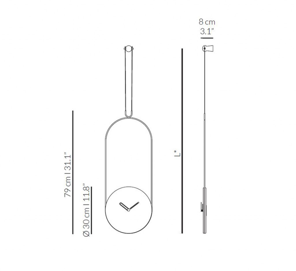 Фото часов Часы Nomon COLGANTE emperador/black, D=30cm, L=79cm