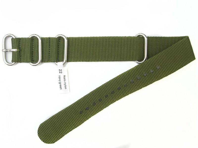 Ремешок nato-nylon-navy-green-22 Ремешки и браслеты для часов