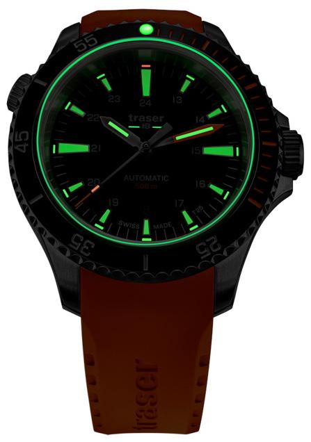 Фото часов Мужские часы Traser P67 Diver Automatic Black Orange Rubber 110323