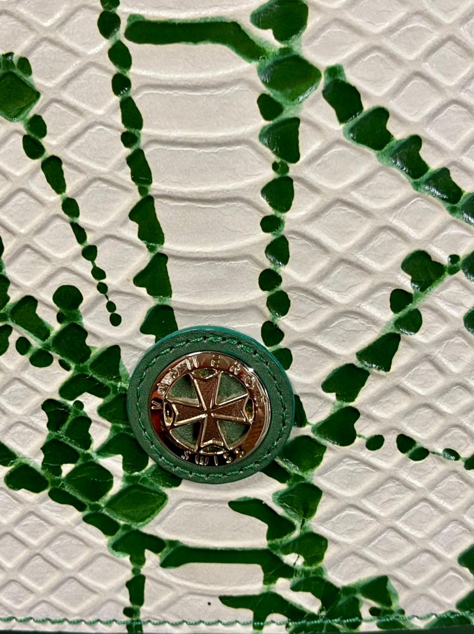 Сумка-клатч Narvin9960-N.Anaconda Green Сумки