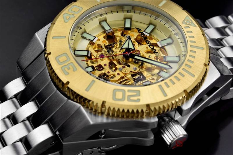 Фото часов Мужские часы Aragon Silverjet Skeleton Automatic A042GLD