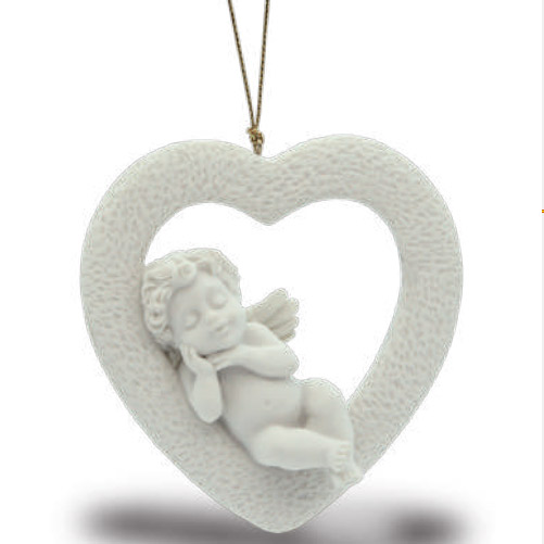 Фото часов Статуэтка-подвеска Nadal 736937 Орнамент спящий ангел в сердечке
            (Код: 736937)