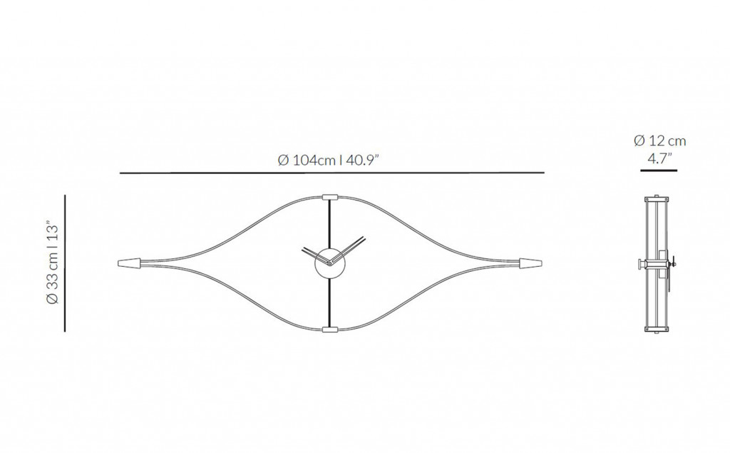 Фото часов Часы Nomon Look MINI gold/wenge, 104x33см