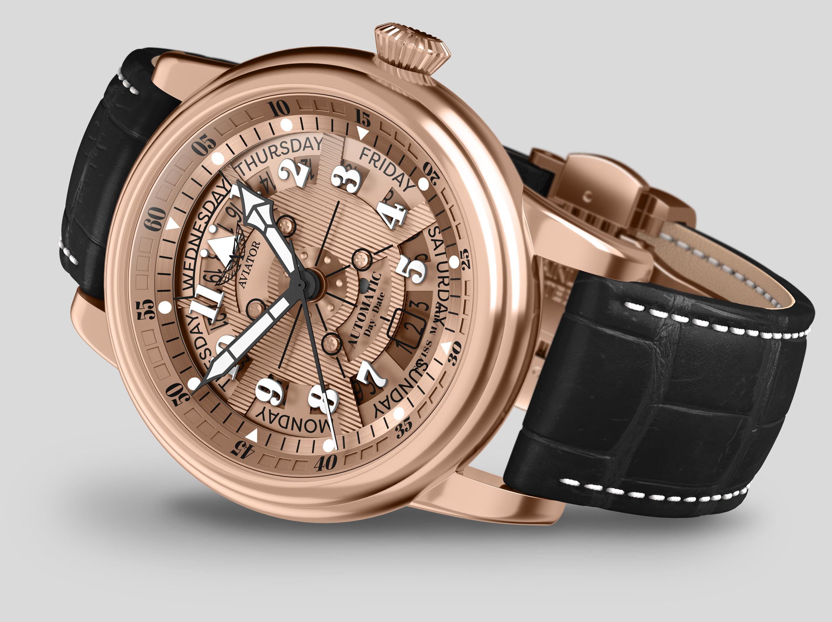 Фото часов Aviator Douglas Day-Date V.3.36.2.288.4