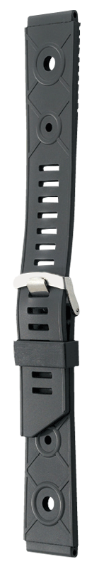 Ремешок Bonetto Cinturini каучуковый черный 22 мм 281022 Ремешки и браслеты для часов