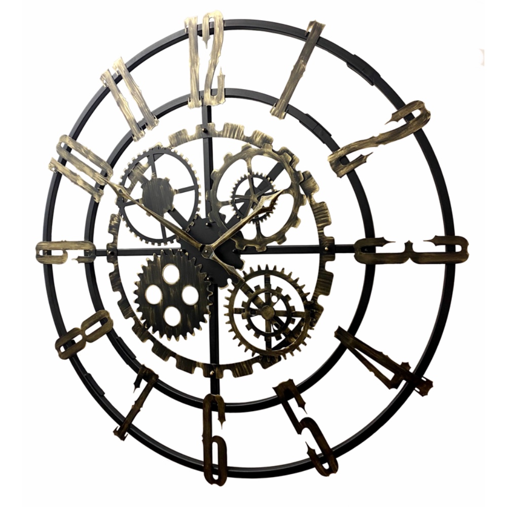 Фото часов Настенные часы Династия 07-027 Большой Скелетон Арабский Патина-2