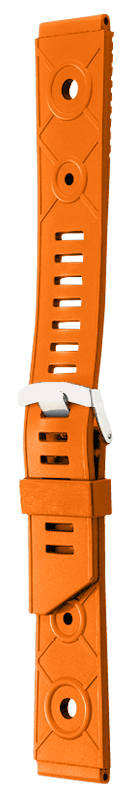 Ремешок Bonetto Cinturini каучуковый оранжевый 22 мм 281122 Ремешки и браслеты для часов