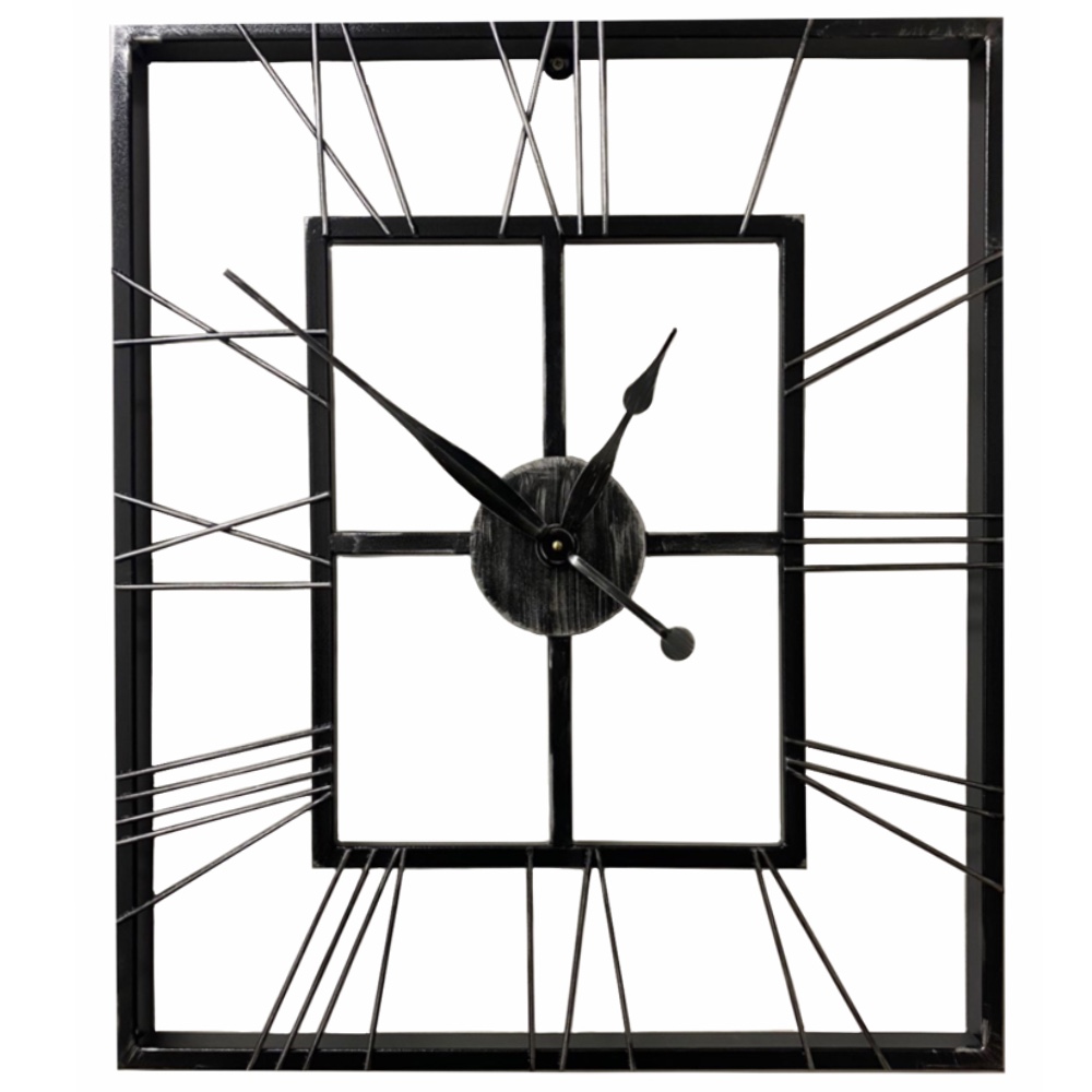 Фото часов Настенные часы из металла Династия 07-014 с серебристой патиной, 60х70 см
