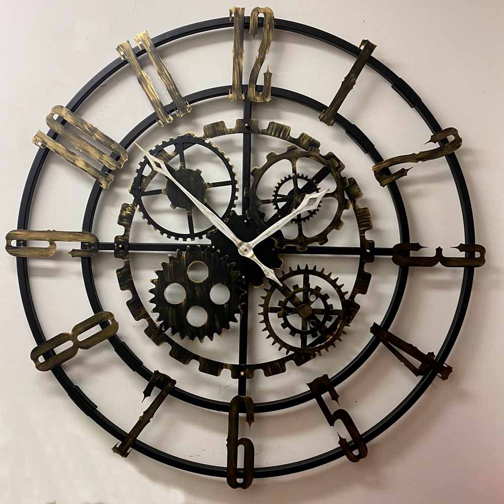 Фото часов Настенные часы Династия 07-026 Большой Скелетон Арабский Патина-1