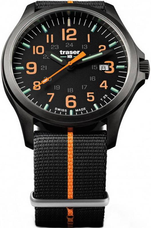 Фото часов Мужские часы Traser P67 Officer Pro GunMetal Black/Orange (нато) 107425