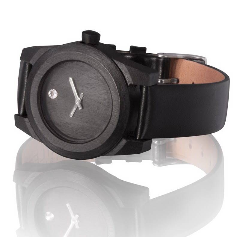 Фото часов Женские часы AA Wooden Watches Lady Blackwood Crystal W2 Black