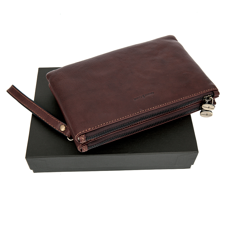 Клатч мужской Gianni Conti 912201 dark brown Клатчи и борсетки