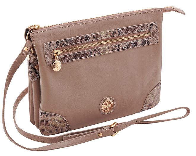Сумка клатч Narvin 9945-N.Polo Sand/Snake Сумки