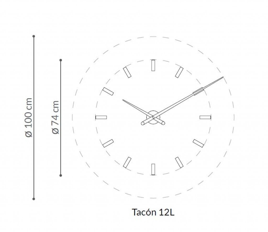 Фото часов Nomon Tacon 12 L, black, d=100см TAL012N