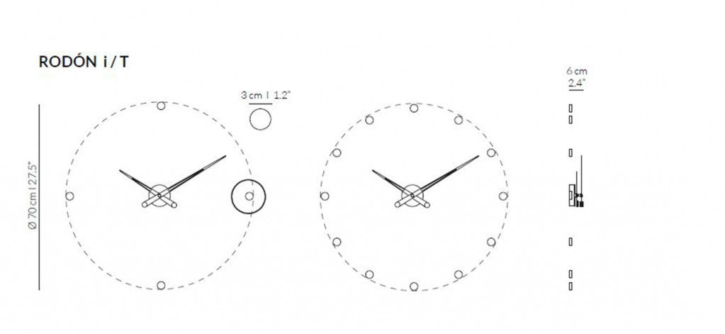 Фото часов Часы Nomon Rodon 4 i RED, chrome, d=70 см