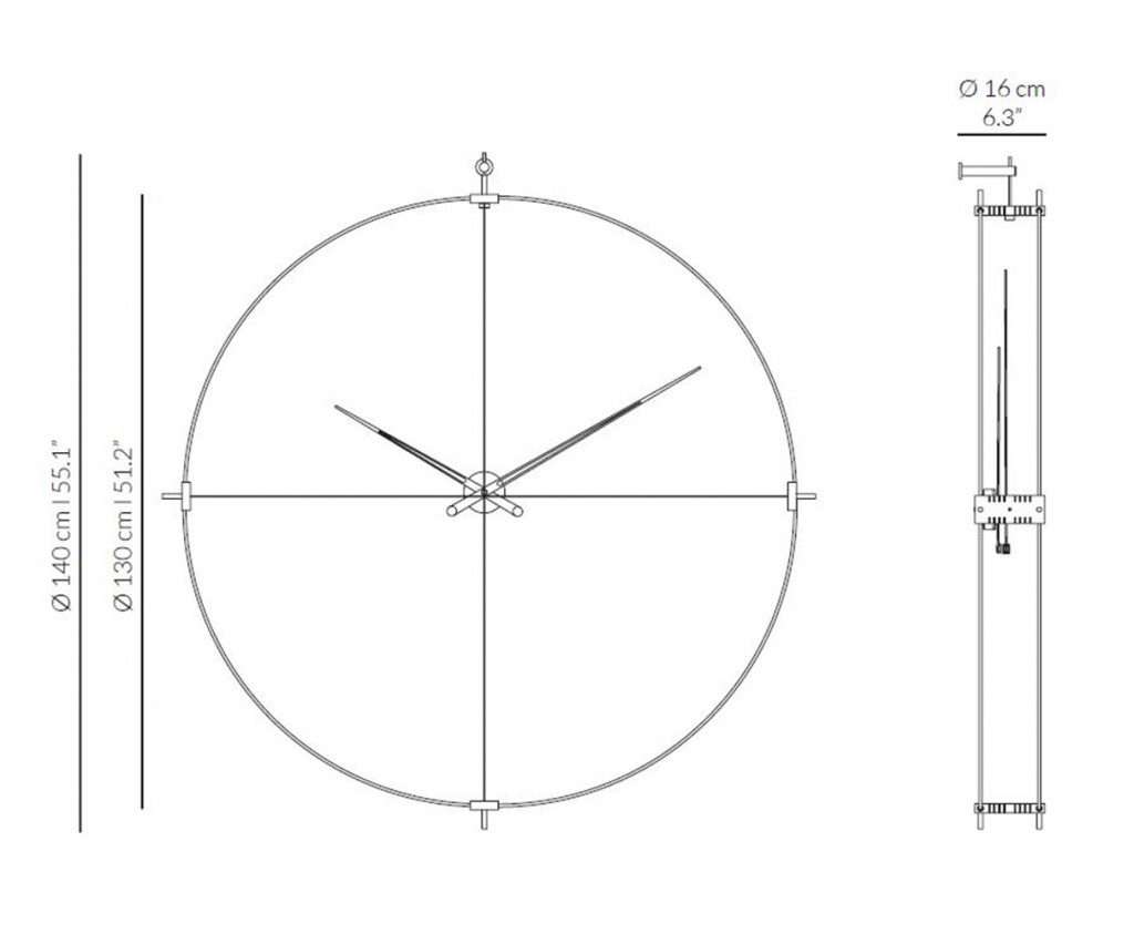Фото часов Часы настенные Nomon Delmori Gold Wenge, d=130/140cm