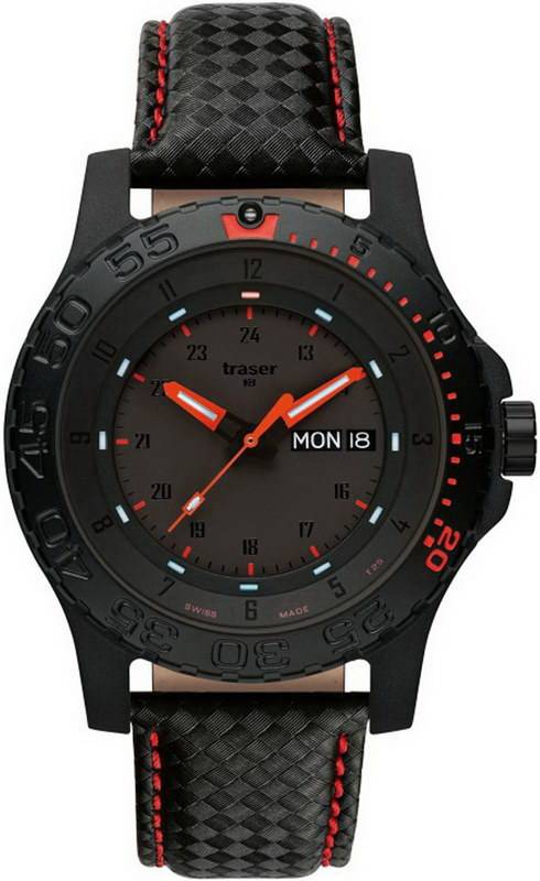 Фото часов Мужские часы Traser P66 Red Combat (кожа) 105502