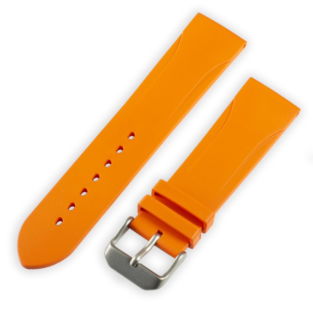 Ремешок Bonetto Cinturini каучуковый оранжевый 22 мм 315322 Ремешки и браслеты для часов