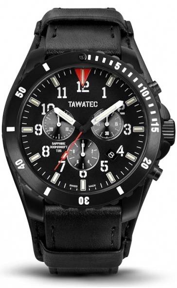 Фото часов Мужские часы TAWATEC Black Titan Diver Chrono (кварц) (300м) TWT.07.93.81T