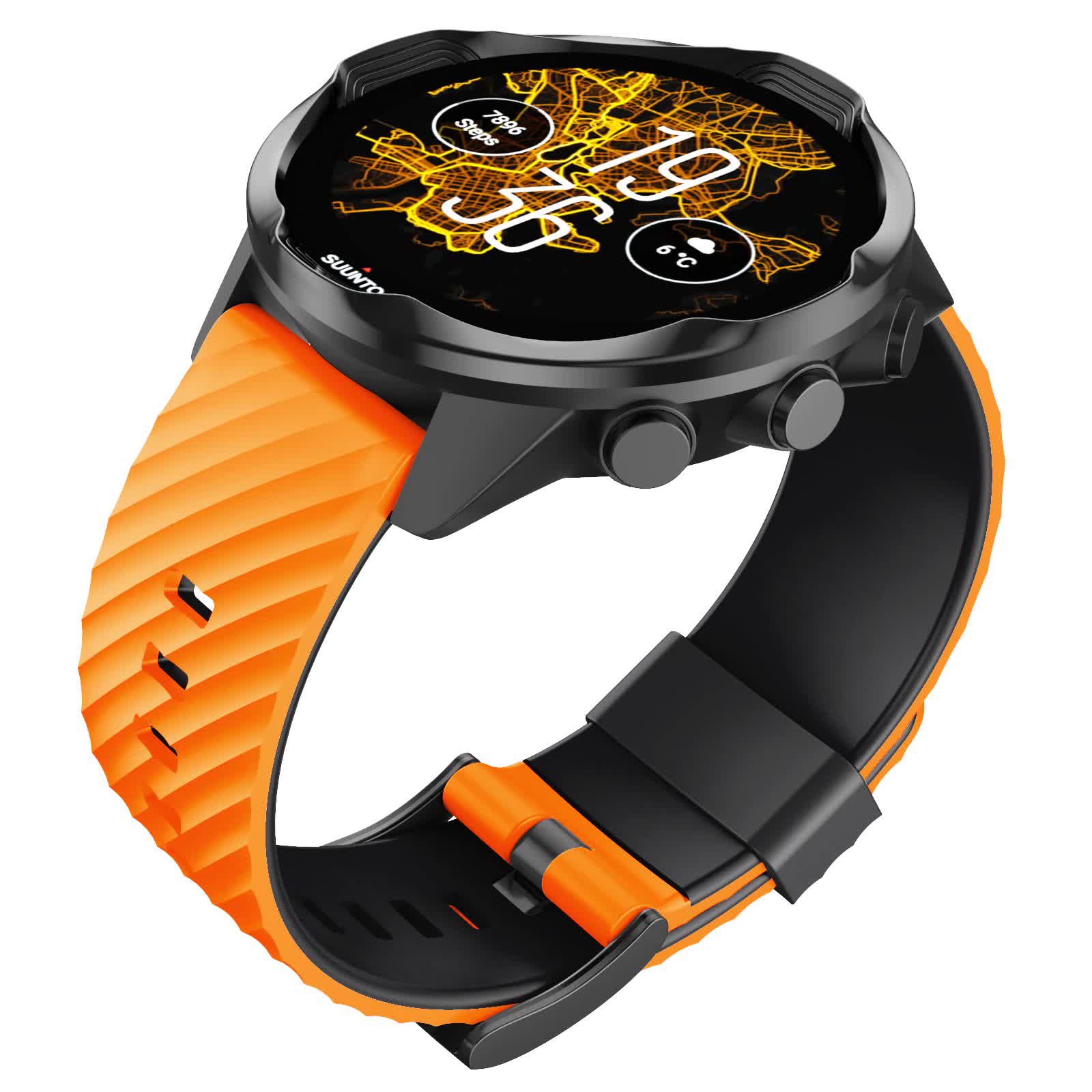 Ремешок для часов Suunto силиконовый SS050545000-noname-orange (неоригинальный) Ремешки и браслеты для часов