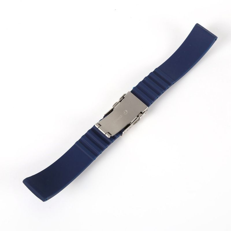 Ремешок для часов силикон с клипсой (22 мм, синий) Ремешки и браслеты для часов