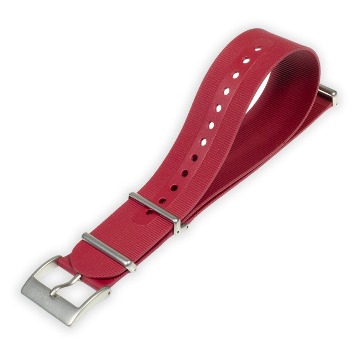 Ремешок Bonetto Cinturini НАТО каучуковый красный 22 мм - 328422 Ремешки и браслеты для часов