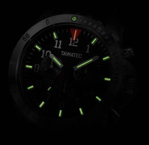 Фото часов Мужские часы TAWATEC Black Titan Diver Chrono (кварц) (300м) TWT.07.98.81G