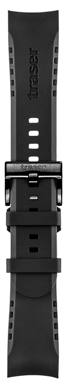 Каучуковый ремешок Traser № 113 Stealth, черный 22 мм - 109686 Ремешки и браслеты для часов