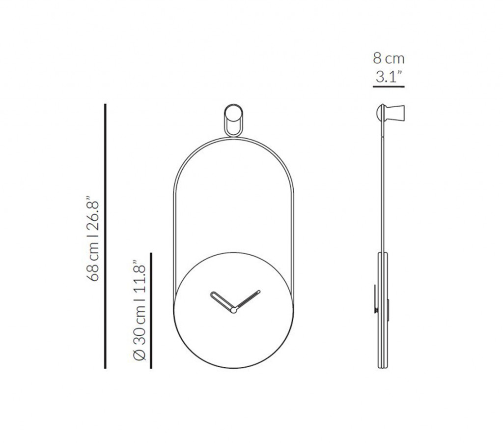 Фото часов Часы Nomon ESLABON black/emperador, D=30cm, L=68cm