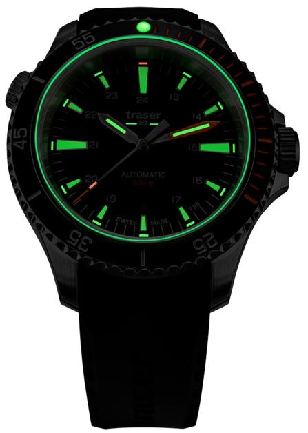 Фото часов Мужские часы Traser P67 Diver Automatic Black Black Rubber 110322