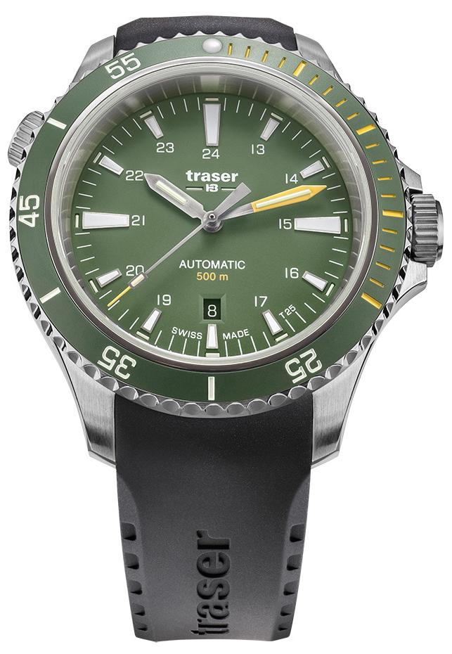 Фото часов Мужские часы Traser P67 Diver Automatic Green Black Rubber 110326