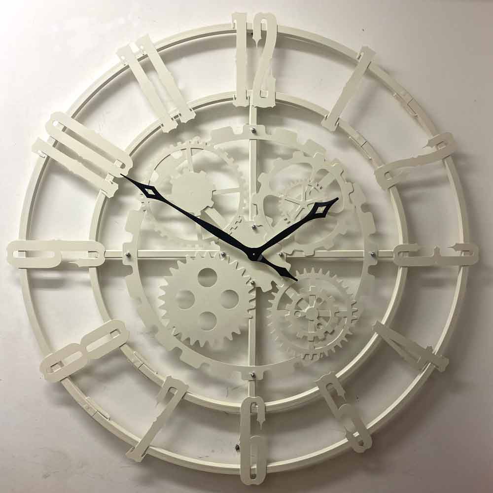 Фото часов Настенные часы Династия 07-028 Большой Скелетон Арабский Молочный
