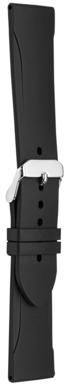 Ремешок Bonetto Cinturini каучуковый черный 22 мм 315022 Ремешки и браслеты для часов
