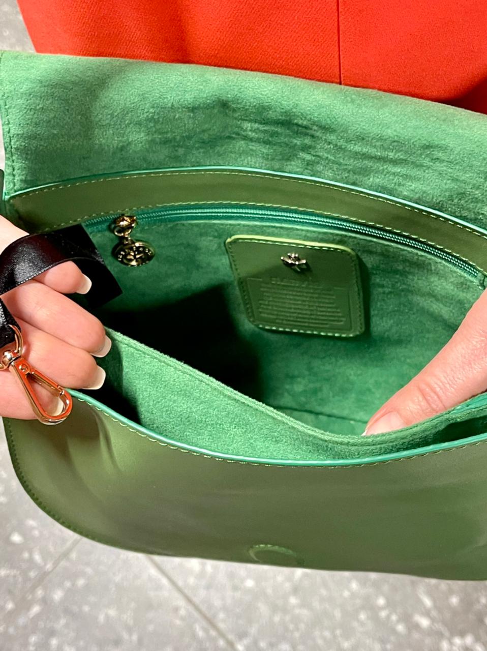 Сумка-клатч Narvin9960-N.Anaconda Green Сумки