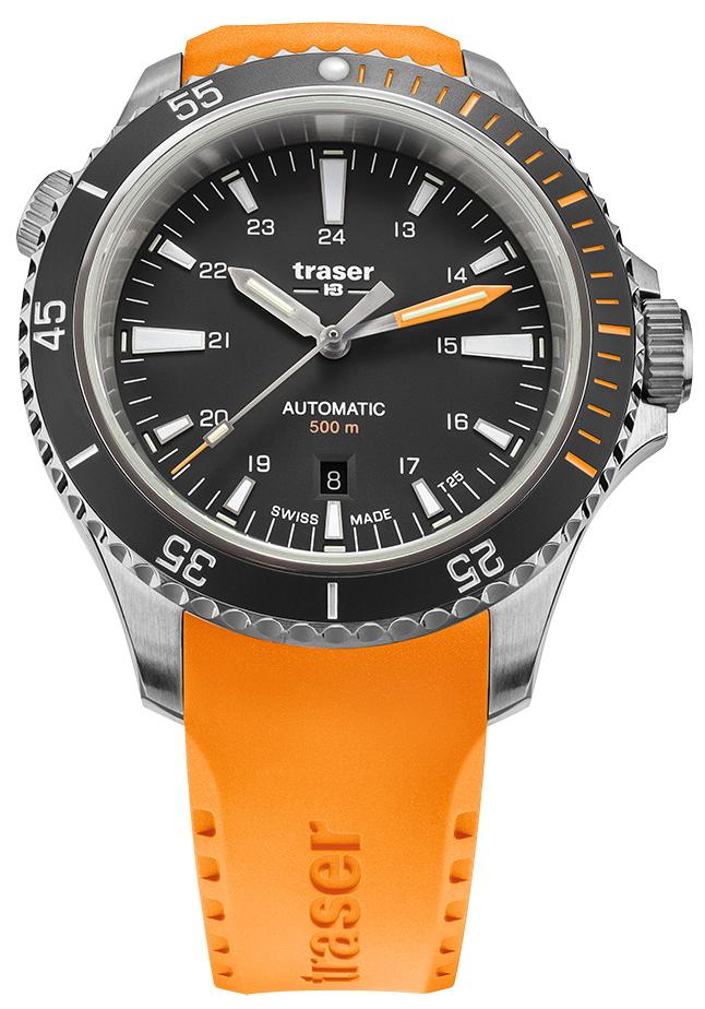 Фото часов Мужские часы Traser P67 Diver Automatic Black Orange Rubber 110323