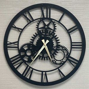 Настенные часы GALAXY Skeleton Black, 46 см, из металла
            (Код: Galaxy Skeleton) Настенные часы